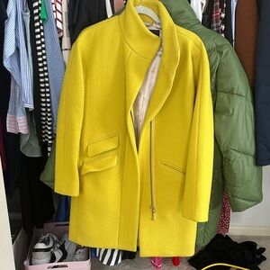 J. Crew Vibrant Yellow Cape Coat